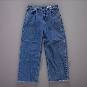 Redear Seoul One Tuck Denim Pants Jeans Sz Med Korean Mens Raw Hem Street School